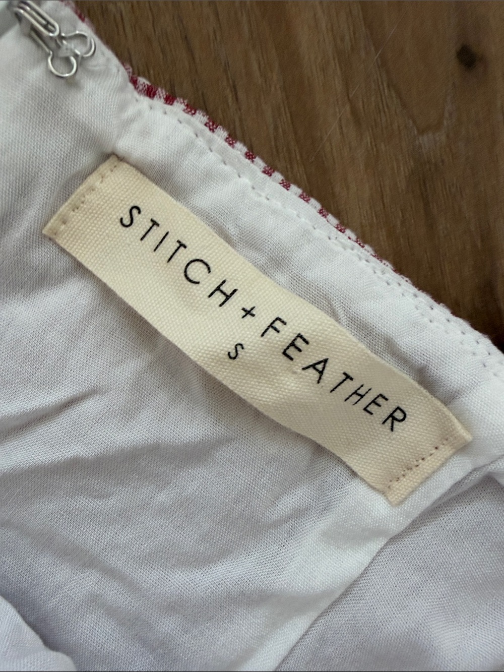Stitch and Feather Spaghetti Strap Pink Gingham Maxi Dress - Picture 4 of 5